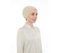 ihvan online Hijab, berretto sotto la sciarpa, fascia antiscivolo per la testa, per donne, hijab musulmano con chiusura posteriore, Crema, Prossoefinito