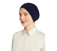 ihvan online, Hijab Cap, turbante per la testa da donna, fascia per capelli, copertura per la testa per pazienti affetti da cancro, sciarpa sotto berretto, Blu navy, taglia unica