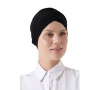 ihvan online, Hijab Cap, turbante per la testa da donna, fascia per capelli, copertura per la testa per pazienti affetti da cancro, sciarpa sotto berretto, nero, taglia unica