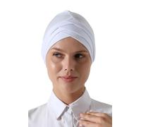 ihvan online, Hijab Cap, turbante per la testa da donna, fascia per capelli, copertura per la testa per pazienti affetti da cancro, sciarpa sotto berretto, bianco, taglia unica