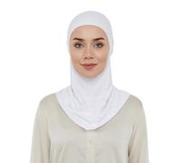 ihvan online, Hijab Undercap, copertura completa del collo sotto sciarpa hijab, copricapo per donne, turbante elastico musulmano, bianco, taglia unica