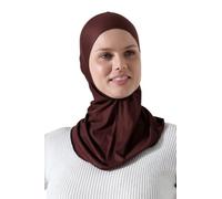 ihvan online, Hijab Undercap, copertura completa del collo sotto sciarpa hijab, copricapo per donne, turbante elastico musulmano, Marrone chiaro, taglia unica