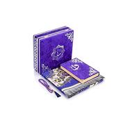 ihvan online Lussuosa scatola regalo islamica rivestita in velluto, set deluxe da 4 pezzi con elegante corano rivestito in velluto e perline di preghiera Tesbih e tappeto da preghiera, regalo Ramadan