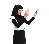 ihvan online, Manica da preghiera musulmana Hijab da donna, maniche per coprire le braccia per donne, maniche morbide elastiche modeste hijab, nero, Taglia standard