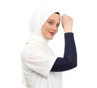 ihvan online, Maniche hijab da donna, manica musulmana per preghiera, maniche morbide elastiche modeste per coprire le braccia, blu navy, Etichettalia unica