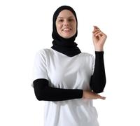 ihvan online, Maniche hijab da donna, manica musulmana per preghiera, maniche morbide elastiche modeste per coprire le braccia, Nero , Etichettalia unica