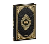 ihvan online Sacro Corano - Traduzione araba e inglese, copertina rigida in pelle termica, script di facile lettura, supporto audio codice QR, regalo islamico per Ramadan, Eid, Hajj e Umrah, nero