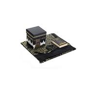 ihvan online, Set di tappeti da preghiera con mini scatola regalo cubico Corano e Kaaba, perline da preghiera Tasbih, Soft Sajadah, tappetino Namaz, regalo islamico per Eid, Ramadan, Hajj e Umrah