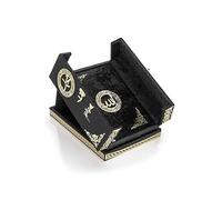 ihvan online Speciale elegante scatola decorativa rivestita di velluto, libro del Corano coperto di velluto in arabo, decorazioni islamiche per casa, perfetto regalo islamico Ramadan Eid, nero