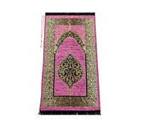 ihvan online Tappeto da preghiera musulmana con perline di preghiera, Janamaz, Sajadah, morbido tappeto per preghiere islamiche, regalo islamico per Eid Ramadan, tappetino da preghiera, tessuto di