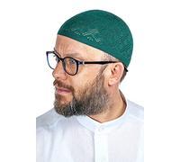 ihvan online Turkish Muslim Knitting Kufi Cappelli per Uomo, Taqiya, Takke, Peci, Cappelli islamici, Regali Islamici, Dimensioni standard, Verde chiaro, Taglia unica