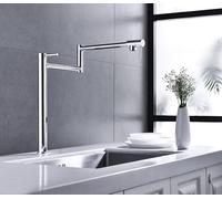 IHVOOUKAK Moderno Rubinetto riempipentole da Cucina a Due Maniglie con Gambo di prolunga Design ergonomico Giunti girevoli a 360° Finitura antimacchia