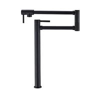 IHVOOUKAK Rubinetto riempitore pentola con prolunga Braccio Girevole Design Doppie Maniglie Finitura Nero Opaco