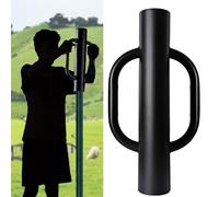iHYTOON Cacciavite per pali a T, robusto driver per pali di recinzione, taglia pali a mano da 43 cm con manici, per pali di recinzione a U, pali in legno, nero