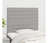Iiaky 3116454 Testiera 2 pz Grigio Chiaro 90x5x78/88 cm in Tessuto Copri Testata Massello Letto Schienale Per Testate Comodino Decorazione Copertina