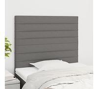 Iiaky 3116455 Testiera 2 pz Grigio Scuro 90x5x78/88 cm in Tessuto Copri Testata Massello Letto Schienale Per Testate Comodino Decorazione Copertina