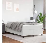 Iiaky 3121036 Giroletto Bianco 120x200 cm in Similpelle Letto,Struttura Letto a Piattaforma E Contenitore sotto Il Letto,Facile da Montare, Senza rumori