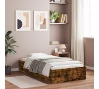 Iiaky 3207326 Giroletto con Cassetti Rovere Fumo 90x190 cm Legno Multistrato Divano Lounge in Rattan, Componibile,Alta Qualità, Comfort Superiore