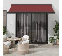 Iiaky 3215319 Tenda da Sole Retrattile Manuale Bordò 350x250 cm Tenda da Sole| Protezione Balcone | Tenda resistente per Esterno ai raggi UV
