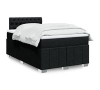 Iiaky 3287044 Giroletto a Molle con Materasso Nero 120x200 cm in Tessuto Telaio del letto a piattaforma imbottito,Base per materasso,Supporto per doghe in legno,Facile da montare