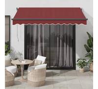 Iiaky 3310184 Tenda da Sole Retrattile Automatica Bordò 350x250 cm Tenda da Sole| Protezione Balcone | Tenda resistente per Esterno ai raggi UV