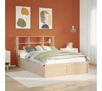 Iiaky 3323455 Giroletto senza Materasso 140x200 cm in Legno Massello di Pino Rete Letto Matrimoniale,Struttura Letto a Doghe in Legno, Spazio di Archiviazione Sotto al Letto, Adatto per Molti Tipi di