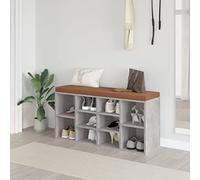 Iiaky 342610 Scarpiera Grigio Cemento 103x30x48 cm in Legno Multistrato Scarpiera Panca Ingresso,Panca Imbottito,Soggiorno Corridoio Camera da Letto