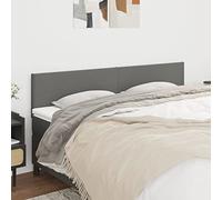 Iiaky 345825 Testiera 2 pz Grigio Scuro 90x5x78/88 cm in Tessuto Copri Testata Massello Letto Schienale Per Testate Comodino Decorazione Copertina