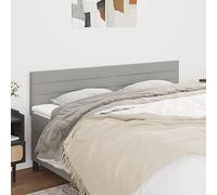 Iiaky 346172 Testiera 2 pz Grigio Chiaro 90x5x78/88 cm in Tessuto Copri Testata Massello Letto Schienale Per Testate Comodino Decorazione Copertina