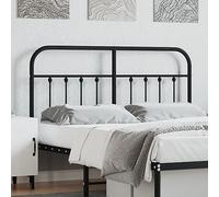 Iiaky 352612 Testiera in Metallo Nero 150 cm Copri Testata Massello Letto Schienale Per Testate Comodino Decorazione Copertina