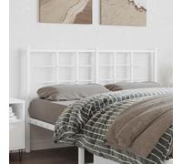Iiaky 355642 Testiera in Metallo Bianco 135 cm Copri Testata Massello Letto Schienale Per Testate Comodino Decorazione Copertina
