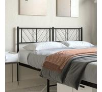 Iiaky 372211 Testiera in Metallo Nero 135 cm Copri Testata Massello Letto Schienale Per Testate Comodino Decorazione Copertina