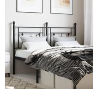 Iiaky 374372 Testiera in Metallo Nero 140 cm Copri Testata Massello Letto Schienale per Testate Comodino Decorazione Copertina