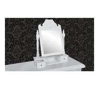 Iiaky 60628 Toletta con Specchio Rettangolare Oscillante in MDF Toeletta, Tavolo da Trucco,Postazione Trucco, Moderno
