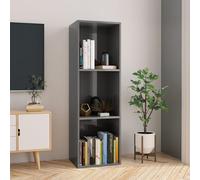 Iiaky 800143 Libreria/Mobile TV Grigio Lucido 36x30x114 cm Legno Multistrato Libreria,Scaffale con Scomparti,Organizzatore,Libreria Verticale Mobiletto Multiuso per Soggiorno,Studio