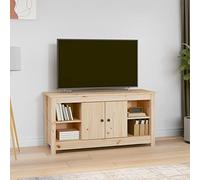 Iiaky 814574 Mobile Porta TV 103x36,5x52 cm in Legno Massello di Pino Mobile Porta TV per Soggiorno,Mobile TV per Salotto in Legno