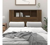Iiaky 817269 Testiera con Scomparti Rovere Marrone 120x18,5x102,5 cm Copri Testata Massello Letto Schienale Per Testate Comodino Decorazione Copertina