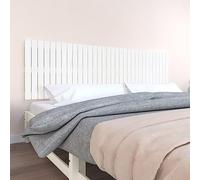Iiaky 824829 Testiera da Parete Bianca 204x3x60 cm in Legno Massello di Pino Testata in Legno,Testata Letto Matrimoniale Muebles Dormitorio Spalliera Letto Testiere per Letto Matrimoniale