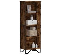 Iiaky 848611 Libreria Rovere Fumo 50x31x137,5 cm in Truciolato Scaffale,Libreria,Divisorio per Stanza,Organizzatore Autoportante a Cubi,Stile Moderno,per Soggiorno,Camera da Letto,Ufficio