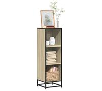 Iiaky 849155 Libreria Rovere Sonoma 33,5x33x107,5 cm in Legno Multistrato Scaffale, Libreria, Divisorio per Stanza, Organizzatore Autoportante a Cubi, Stile Moderno, per Soggiorno, Camera da Letto, Uf