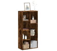 Iiaky 852793 Libreria Rovere Fumo 50x25x105 cm in Legno Multistrato Scaffale, Libreria, Divisorio per Stanza, Organizzatore Autoportante a Cubi, Stile Moderno, per Soggiorno, Camera da Letto, Ufficio