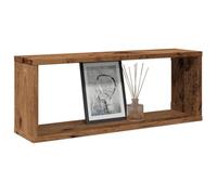 Iiaky 856587 Mensole a Cubo Muro 4 pz Legno Antico 60x15x23 cm in Truciolato Mensola da Muro, Mensola da Parete,per Portafoto Decorazioni, Soggiorno Studio Cucina