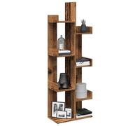 Iiaky 856694 Libreria Legno Antico 48x25,5x140 cm in Legno Multistrato Scaffale, Libreria, Divisorio per Stanza, Organizzatore Autoportante a Cubi, Stile Moderno, per Soggiorno, Camera da Letto, Uffic
