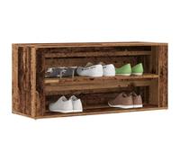 Iiaky 857089 Scarpiera Legno Vecchio 100x35x45 cm in Truciolato Scarpiera Panca Ingresso,Panca Imbottito,Soggiorno Corridoio Camera da Letto