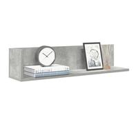 Iiaky 860034 Mensole a Muro 2pz Grigio Cemento 75x16,5x16,5 cm in Truciolato Mensola da Muro, Mensola da Parete,per Portafoto Decorazioni, Soggiorno Studio Cucina