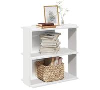 Iiaky 860247 Libreria a 3 Ripiani Bianca 60x30x60 cm in Legno Multistrato Scaffale, Libreria, Divisorio per Stanza, Organizzatore Autoportante a Cubi, Stile Moderno, per Soggiorno, Camera da Letto, Uf
