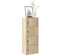 Iiaky 860376 Libreria Grigio Cemento 40x24x102 cm in Legno Multistrato Scaffale, Libreria, Divisorio per Stanza, Organizzatore Autoportante a Cubi, Stile Moderno, per Soggiorno, Camera da Letto, Uffic