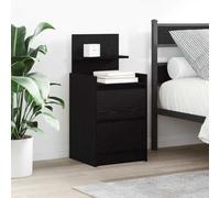 Iiaky 861358 Comodini con 2 Cassetti 2 pz Rovere Nero 38x34x80 cm Comodini per Camera da Letto in Legno,Tavolino Design Moderno,Mobiletto Salvaspazio per Soggiorno