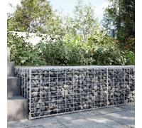 Iiaky Cesto Gabbione con Copertura Gabbione Metallico Gabbia Sassi per recinzioni, muri di sostegno-100 x 100 x 50 cm