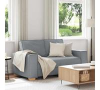 Iiaky Divano 2 Posti Piccolo Divano in Tessuto Divanetto 2 Posti Moderno per Soggiorno, Appartamento, Ufficio-Grigio chiaro-120 cm